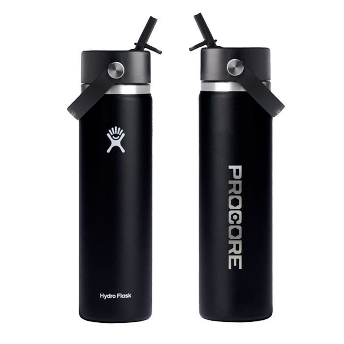 Hydro Flask 24 oz. Wide Mouth with Flex Straw Cap - Black